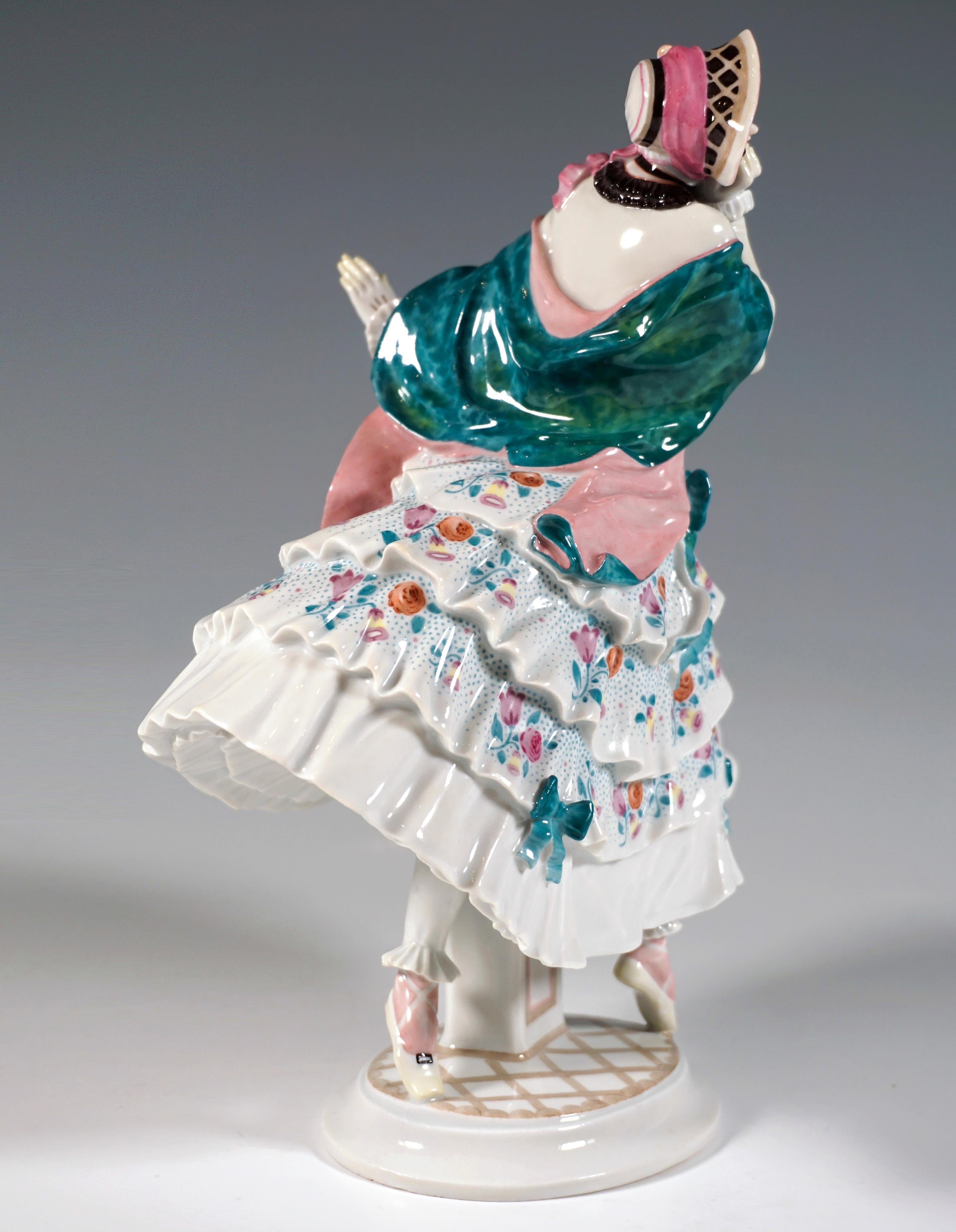 Allemand Figurine de Meissen Estrella, ballet russe « carnaval », de Paul Scheurich, 20e en vente