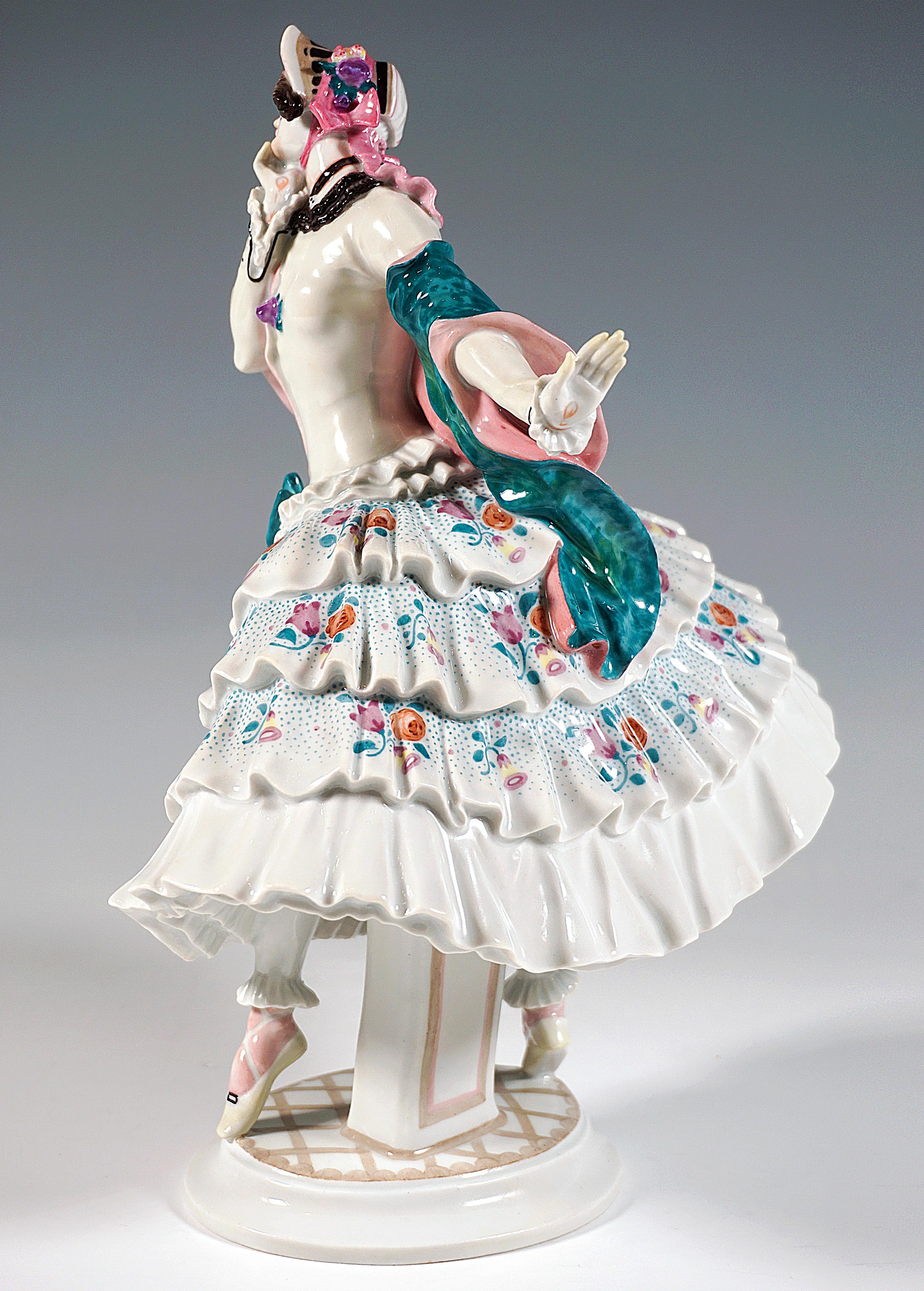Figurine de Meissen Estrella, ballet russe « carnaval », de Paul Scheurich, 20e Bon état - En vente à Vienna, AT