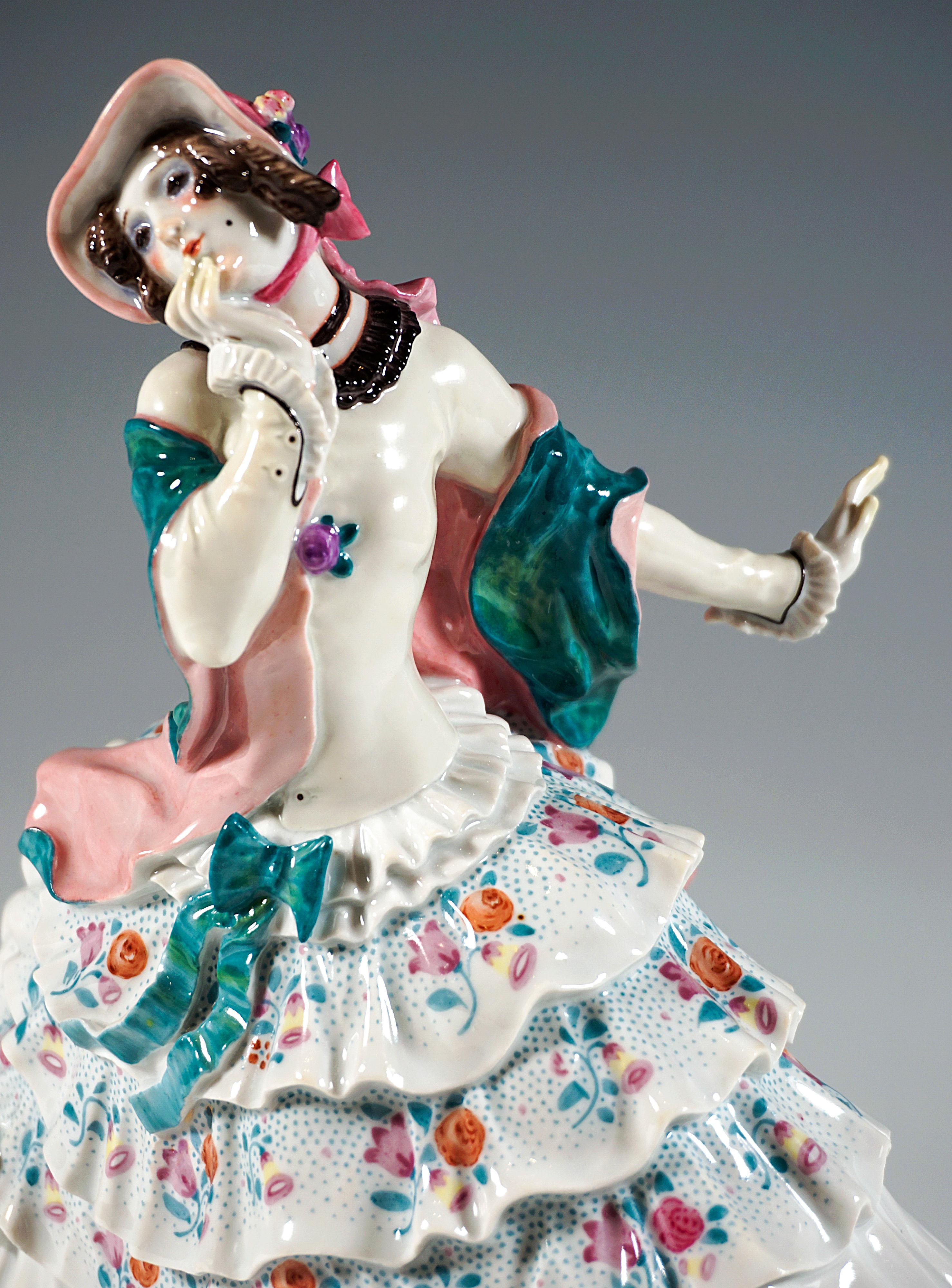 20th Century Meissen Figurine 'Estrella', Russian Ballet 'Carnival', by Paul Scheurich, 20th For Sale
