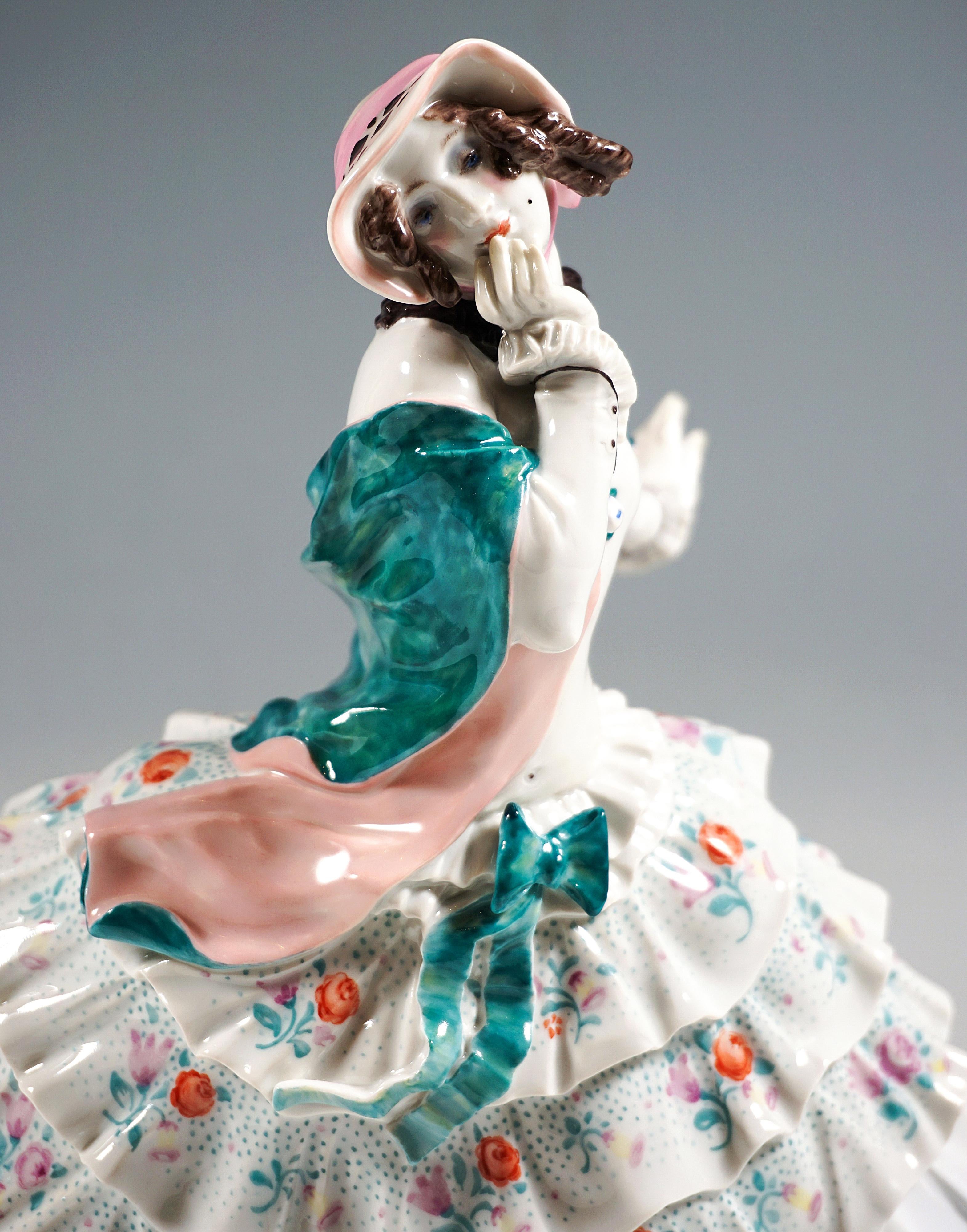 Porcellana Figurina di Meissen 'Estrella', balletto russo 'Carnevale', di Paul Scheurich, XX in vendita