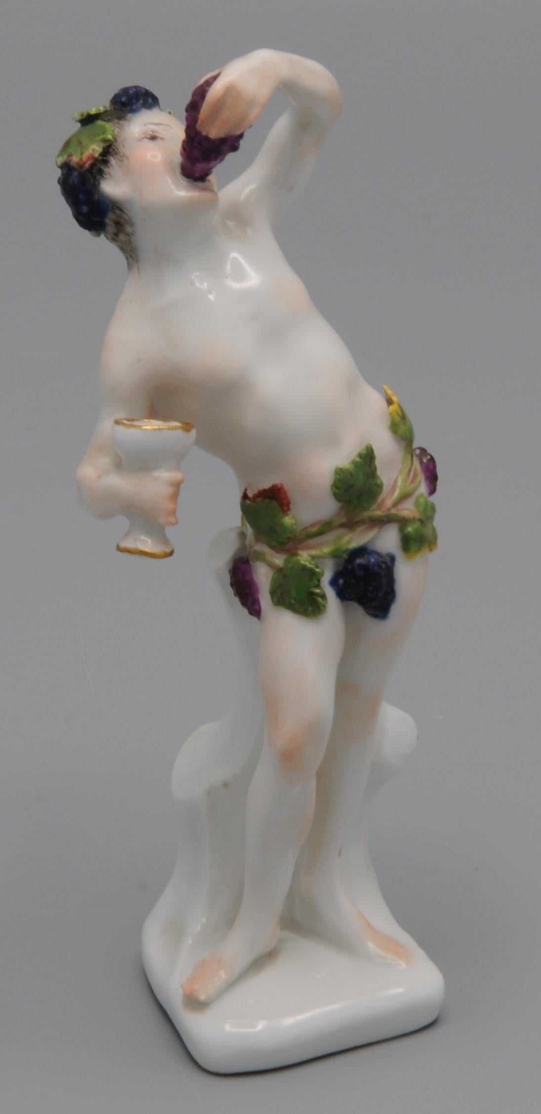 Meissen - figurine of a Bacchant by Kaendler, 1740 For Sale 2