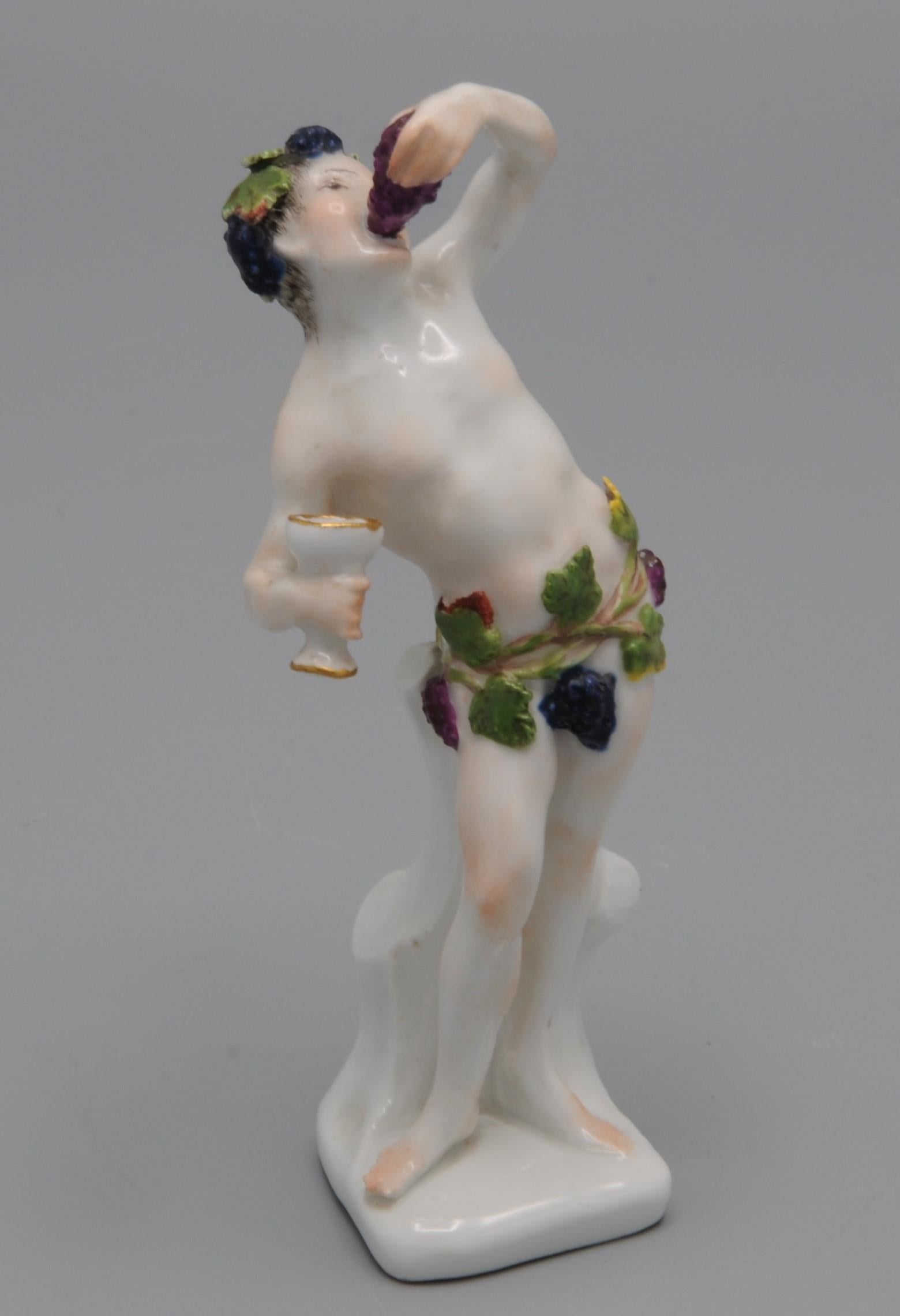 Rococo Meissen - figurine of a Bacchant by Kaendler, 1740 For Sale