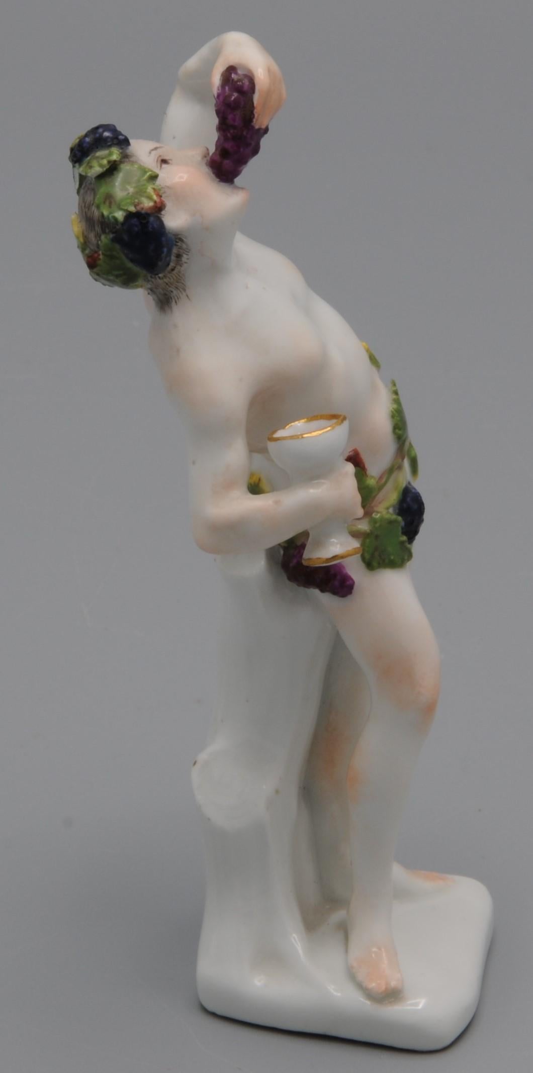 German Meissen - figurine of a Bacchant by Kaendler, 1740 For Sale