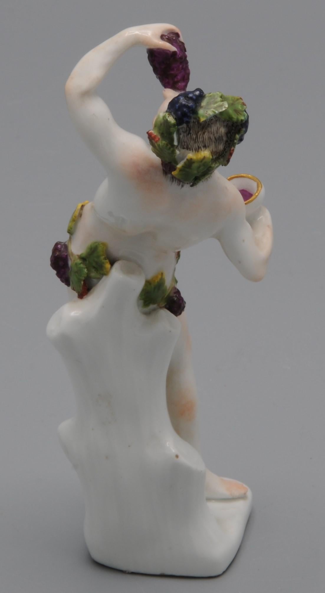 Meissen - figurine of a Bacchant by Kaendler, 1740 In Good Condition For Sale In DELFT, NL