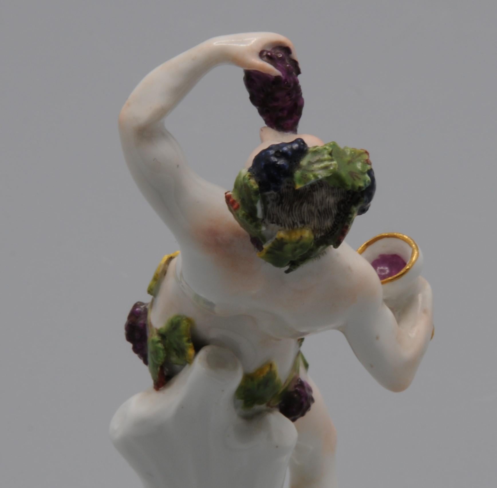 18th Century Meissen - figurine of a Bacchant by Kaendler, 1740 For Sale