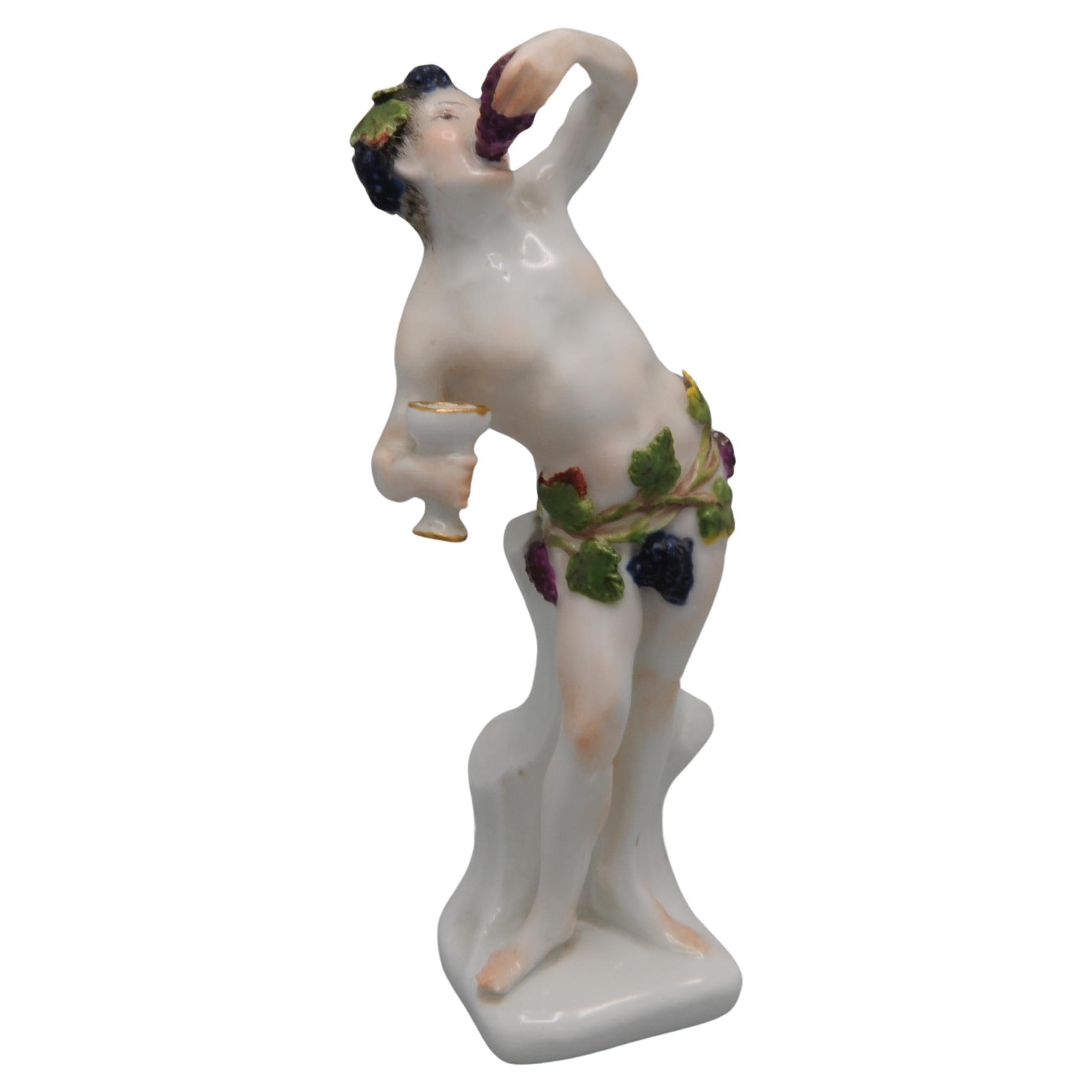 Meissen - figurine of a Bacchant by Kaendler, 1740 For Sale
