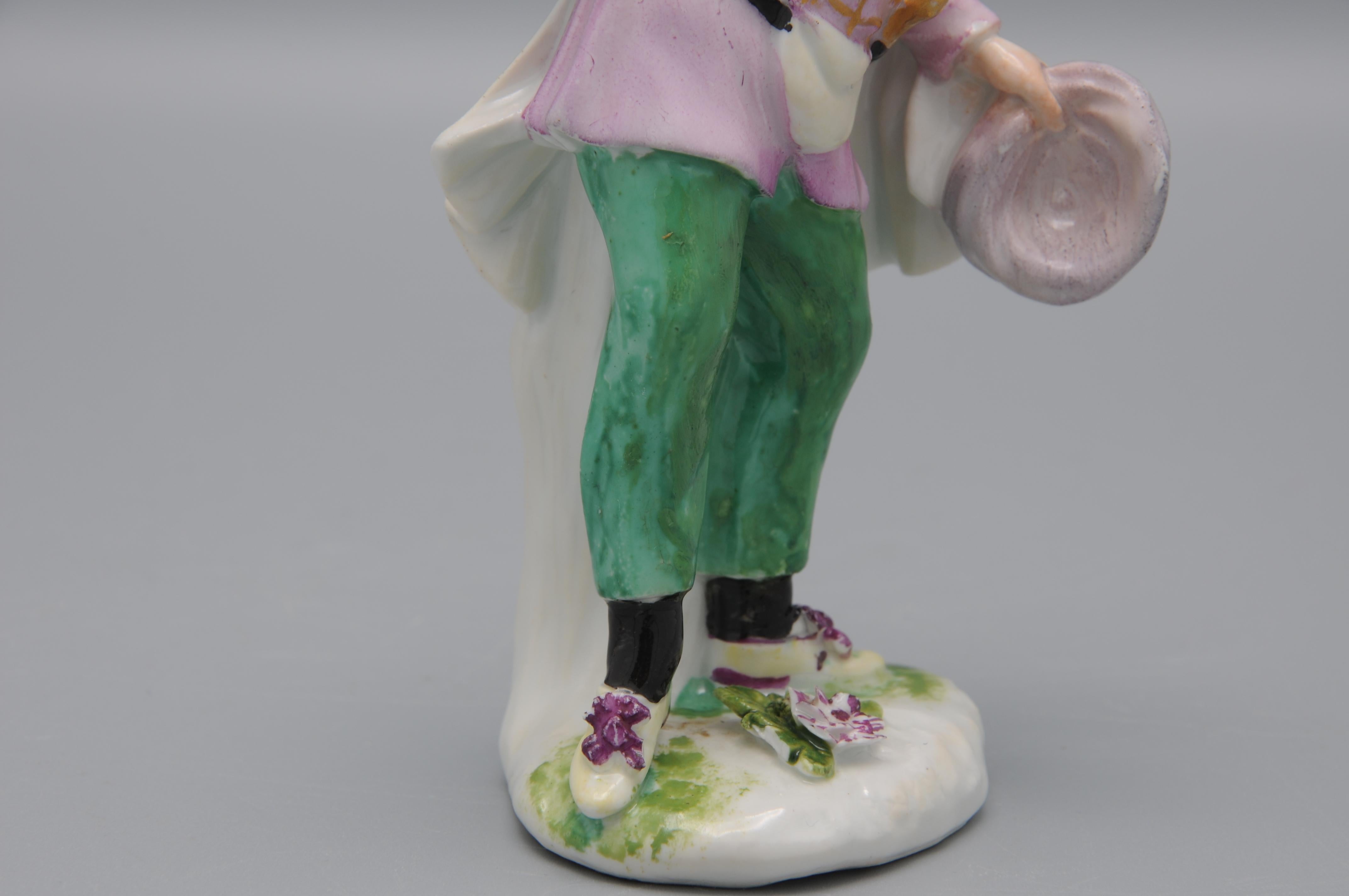 Meissen - estatuilla de Scapino, serie Commedia dell'Arte, ca 1744 en venta 2