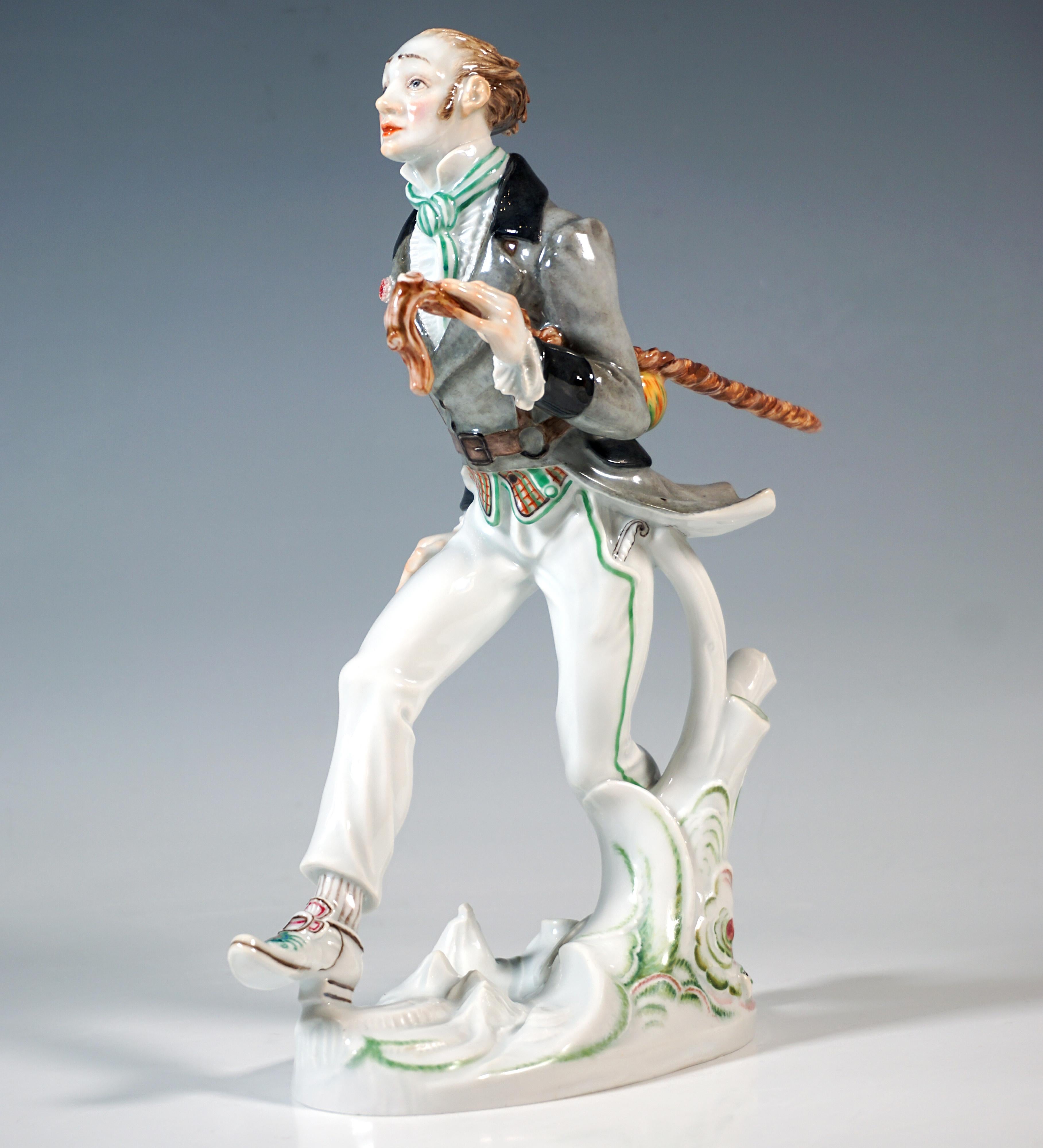 Art Deco Meissen Figurine 'Peter Schlemihl', Chamisso, by Willi Muench-Khe, 1926-1934
