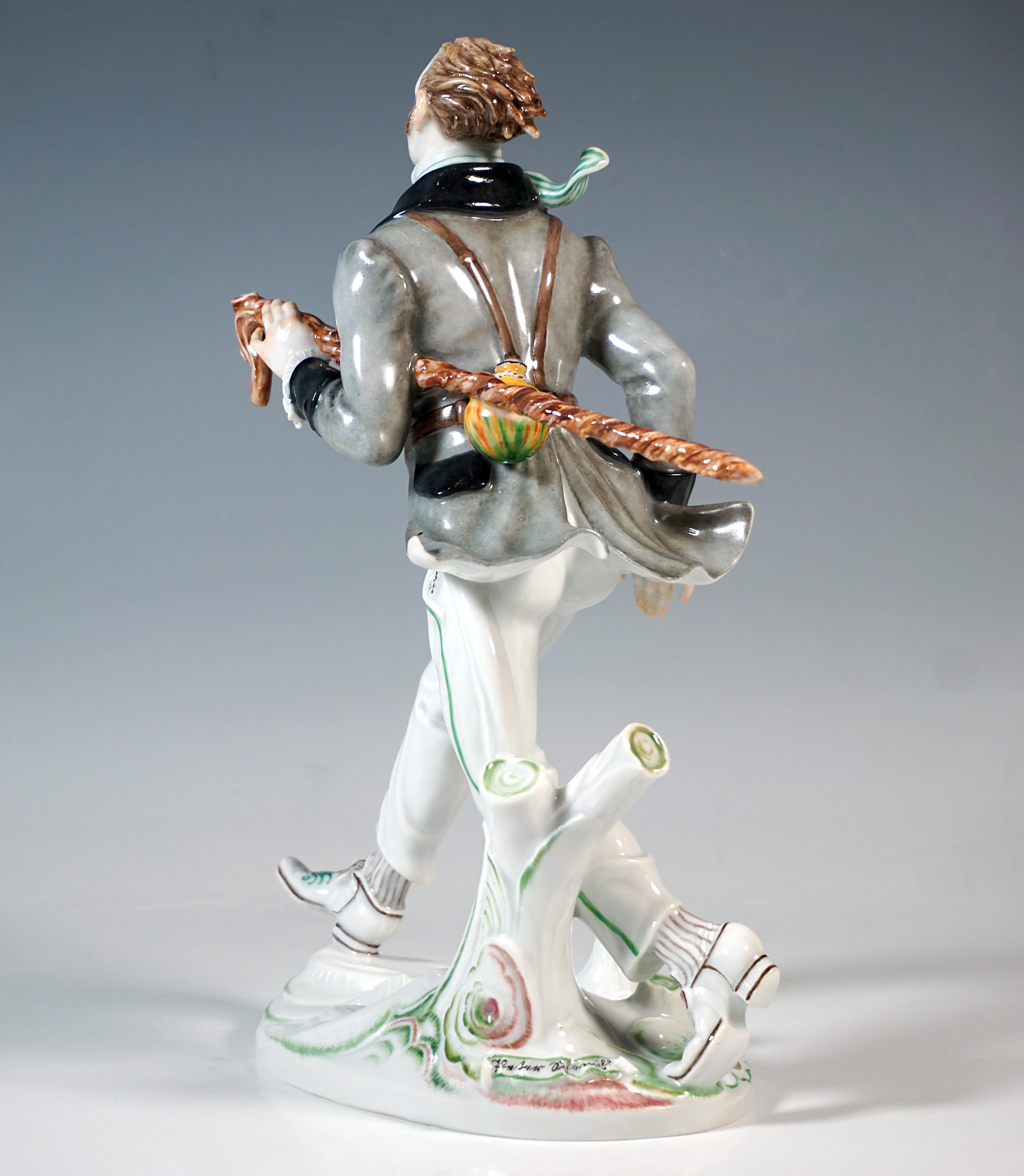 German Meissen Figurine 'Peter Schlemihl', Chamisso, by Willi Muench-Khe, 1926-1934