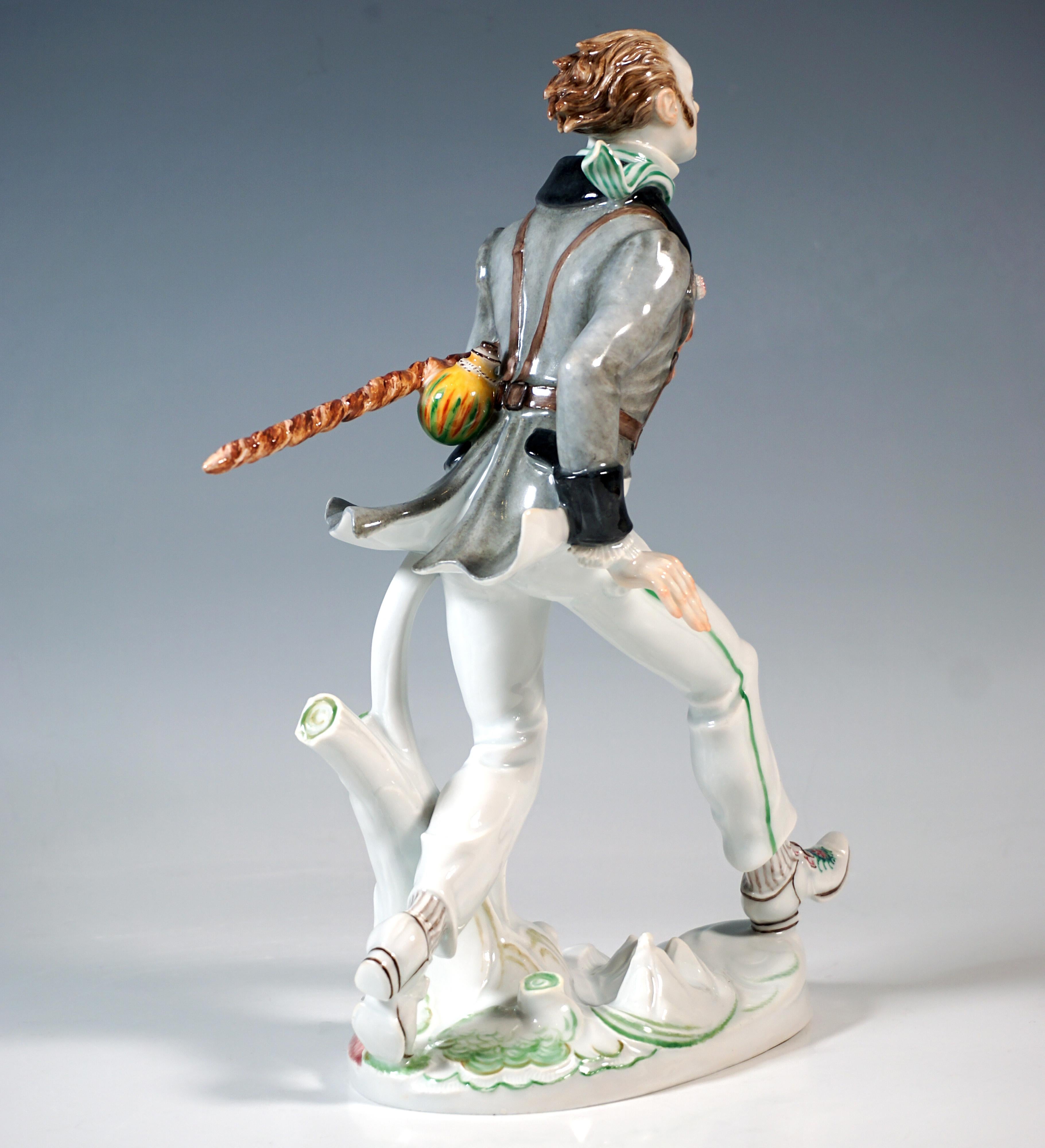 Hand-Crafted Meissen Figurine 'Peter Schlemihl', Chamisso, by Willi Muench-Khe, 1926-1934