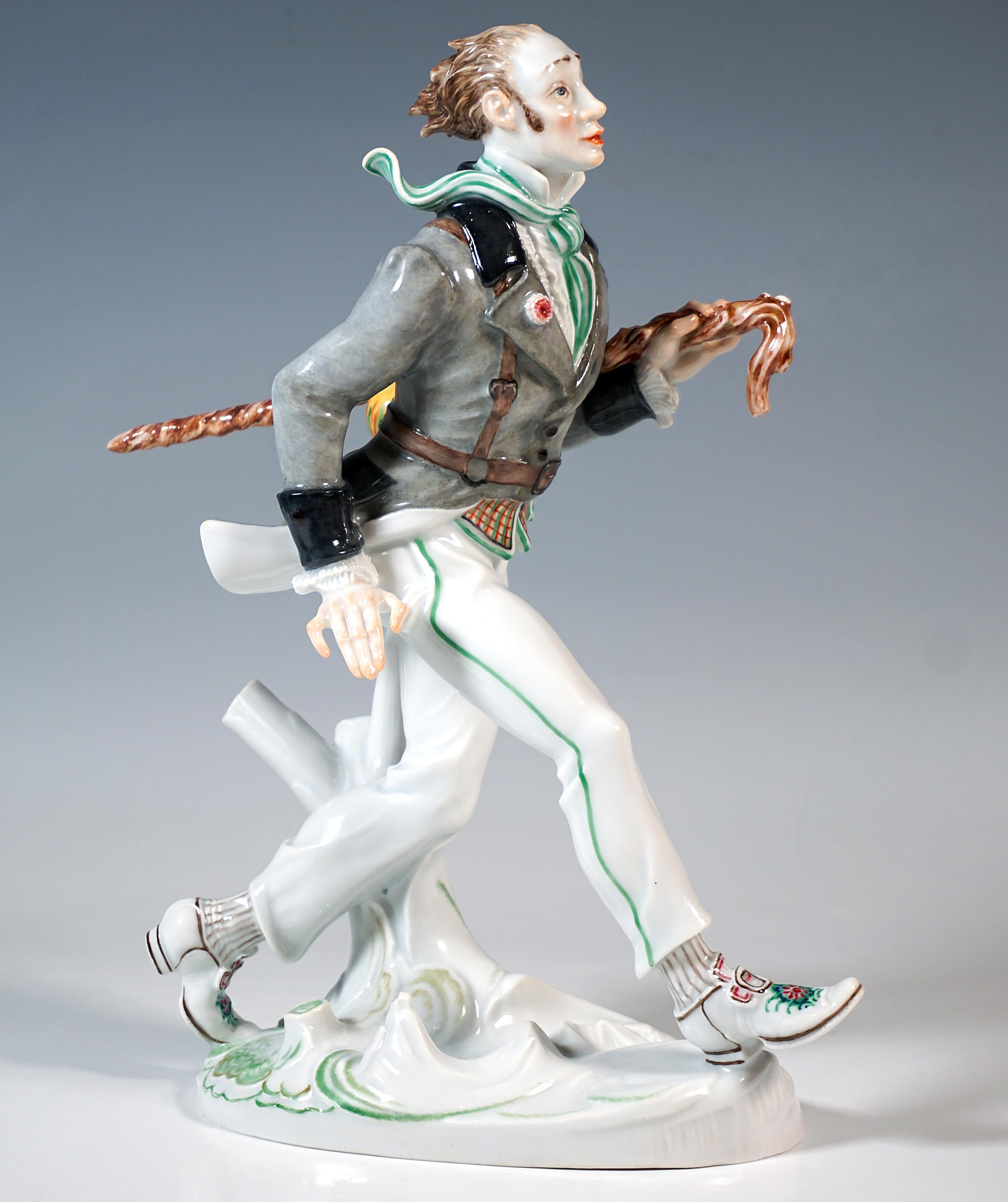Meissen Figurine 'Peter Schlemihl', Chamisso, by Willi Muench-Khe, 1926-1934 In Good Condition In Vienna, AT