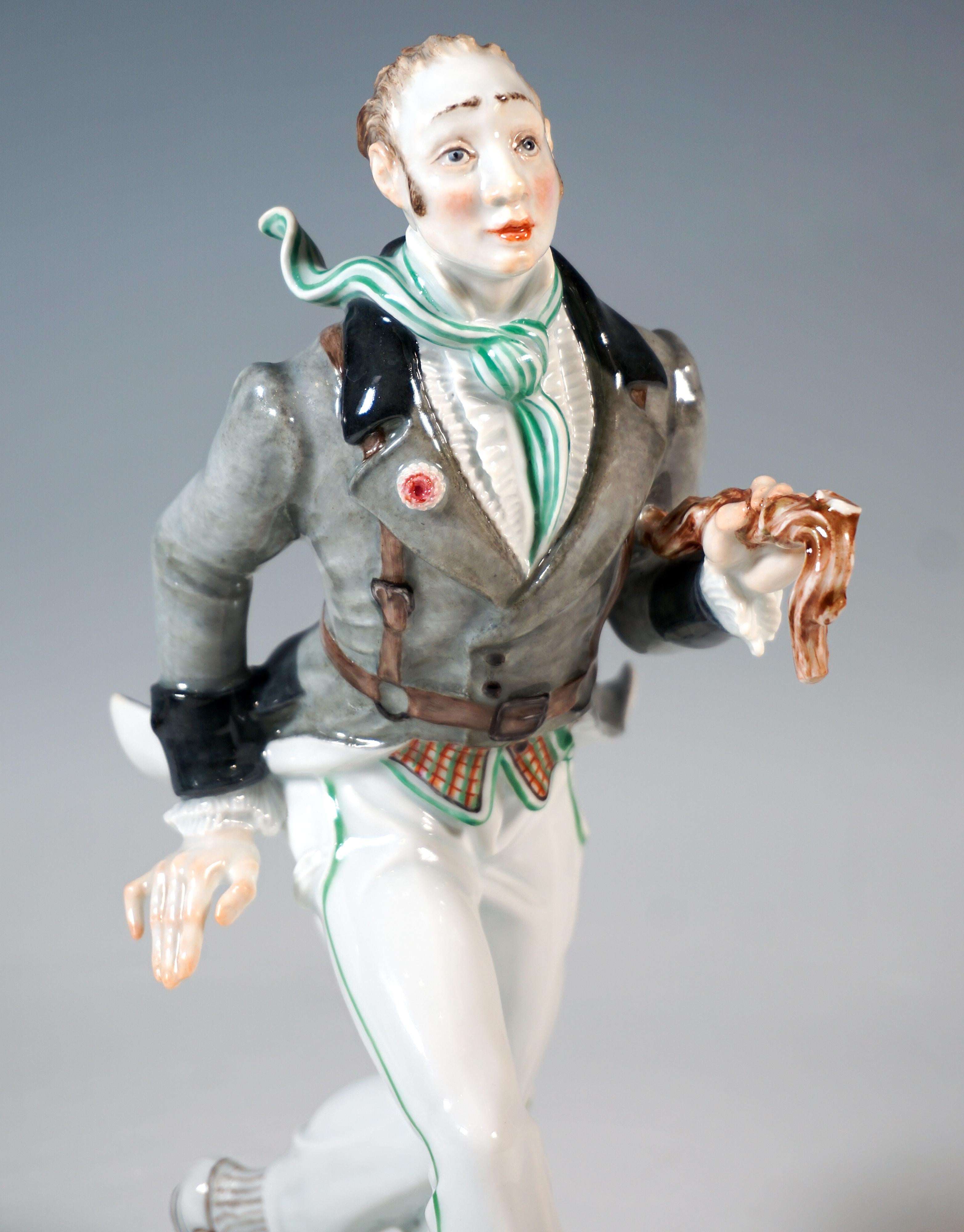 Early 20th Century Meissen Figurine 'Peter Schlemihl', Chamisso, by Willi Muench-Khe, 1926-1934