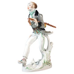Figurina di Meissen 'Peters Schlemihl', Chamisso, di Willi Muench-Khe, 1926-1934