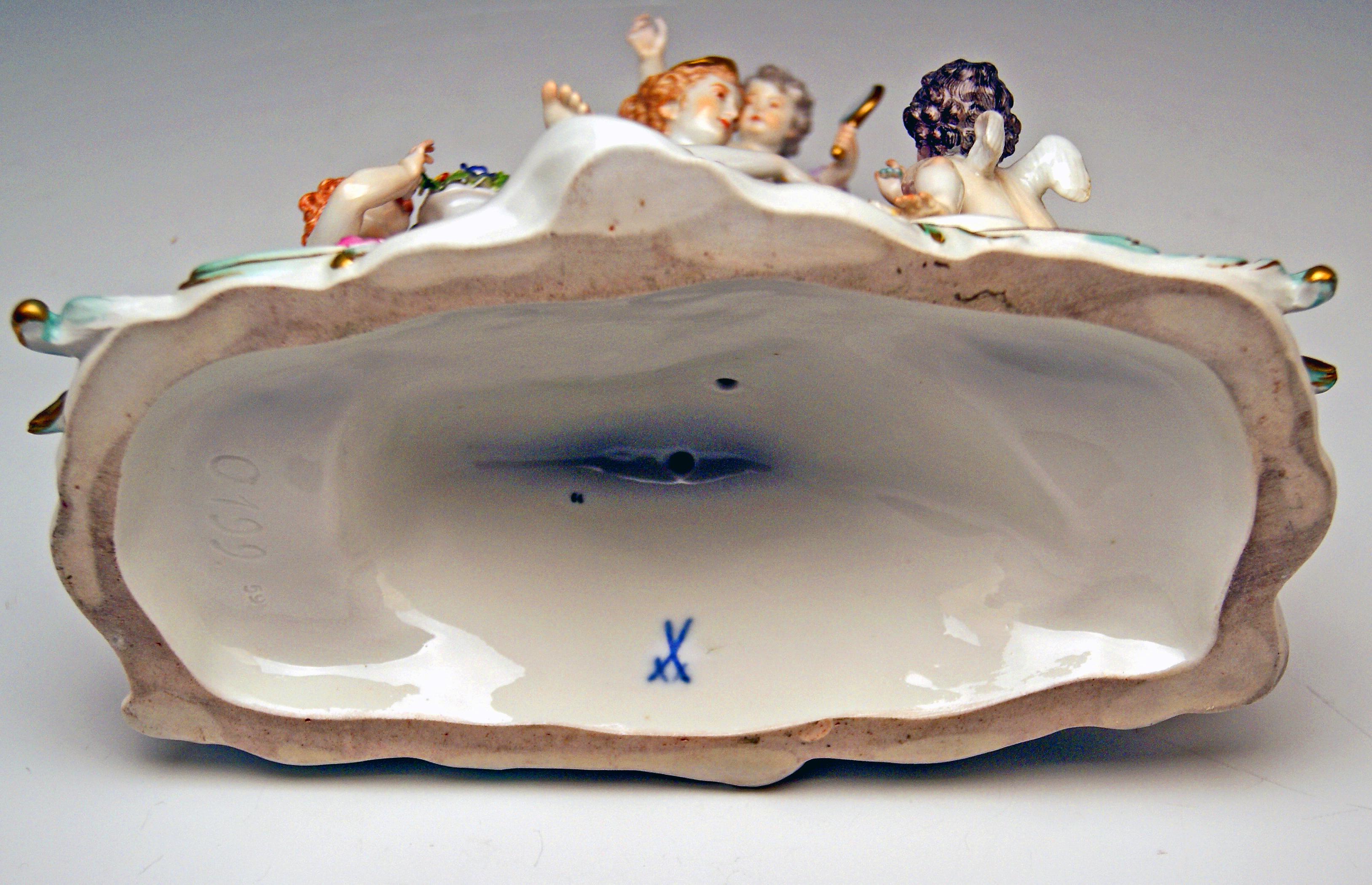 Meissen Figurines Allegory of Air Juno with Peacock Model O 199 Paul Helmig 1900 5
