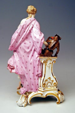 Meissen Figurines Allegory of Taste Model 1042 by Eberlein Made circa 1860