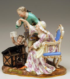 Meissen Figurines Ancient Love Legacy Hunter Model A 46 Kaendler made circa 1870
