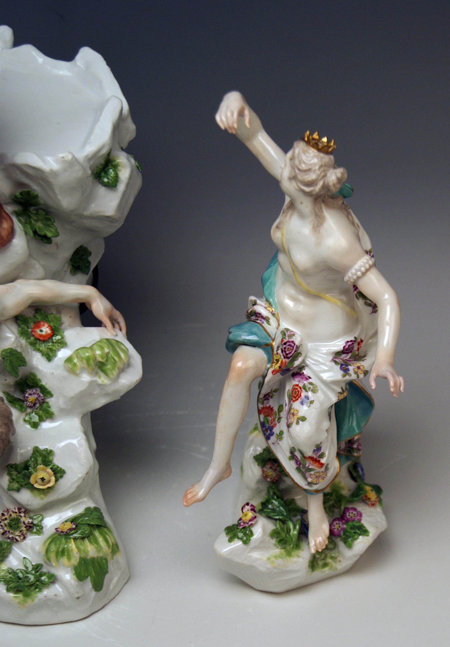 Meissener Figuren Herkules und die Amazonenkönigin Kaendler oder Acier:: 1770 2