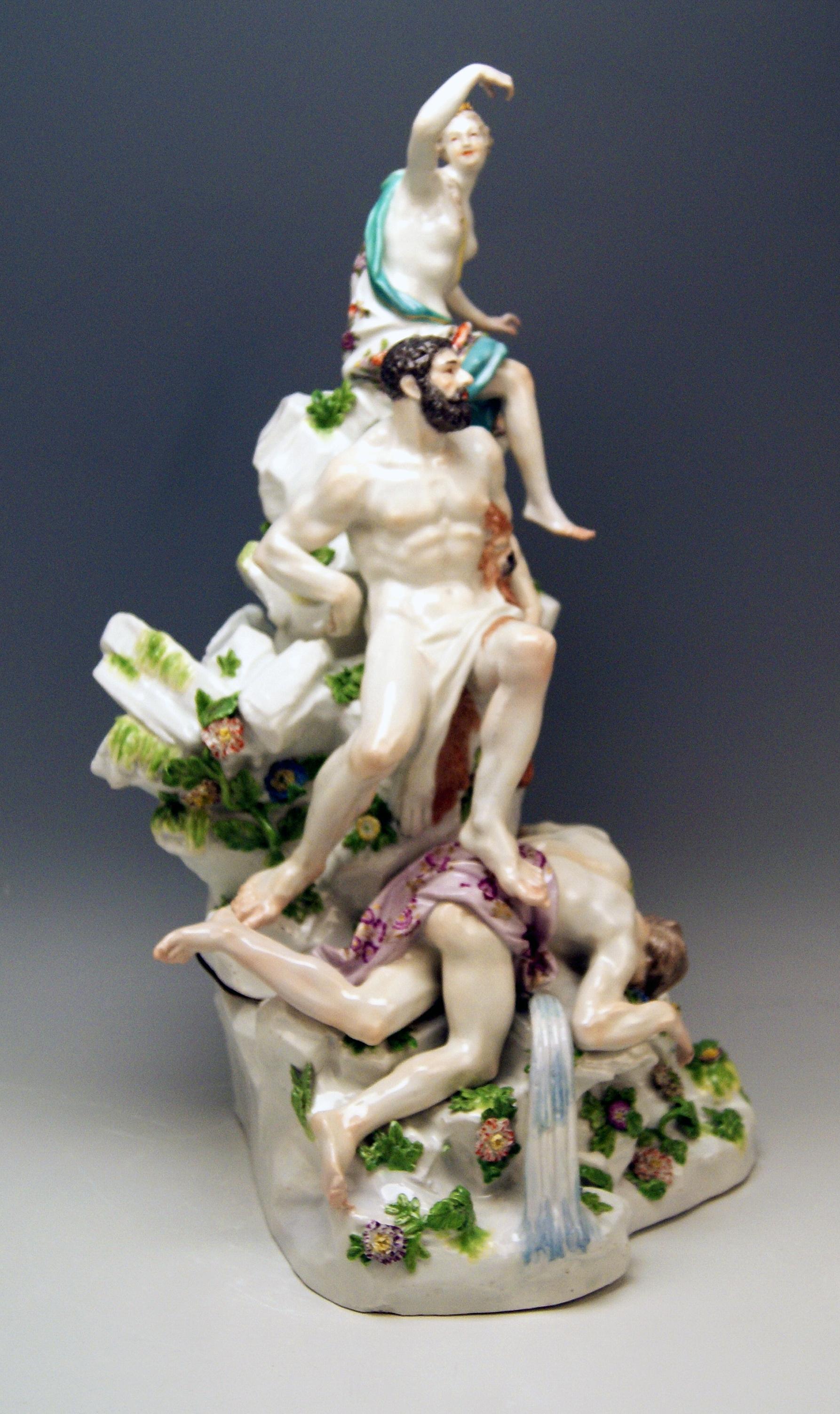 Meissener Figuren Herkules und die Amazonenkönigin Kaendler oder Acier:: 1770 (Rokoko)