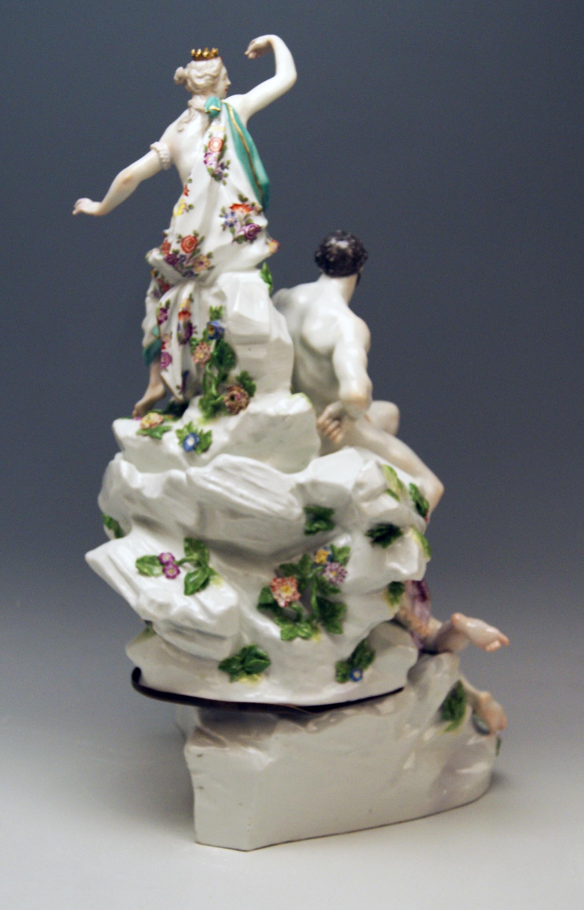 Meissener Figuren Herkules und die Amazonenkönigin Kaendler oder Acier:: 1770 (Gemalt)