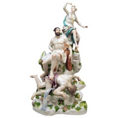 Antique Meissen Figurines Hercules and the Queen of the Amazons Kaendler or Acier, 1770