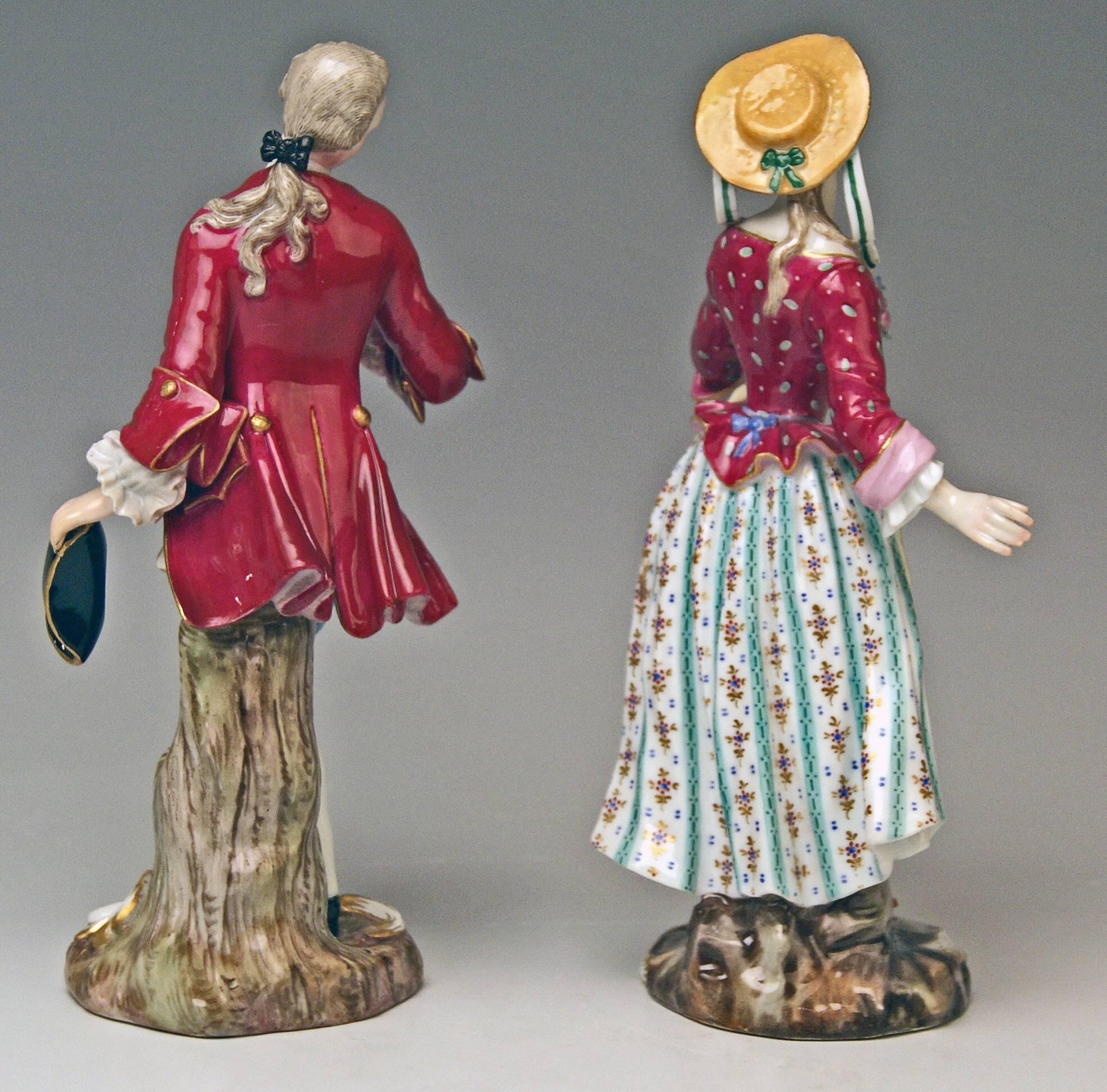 old man and woman porcelain figurines