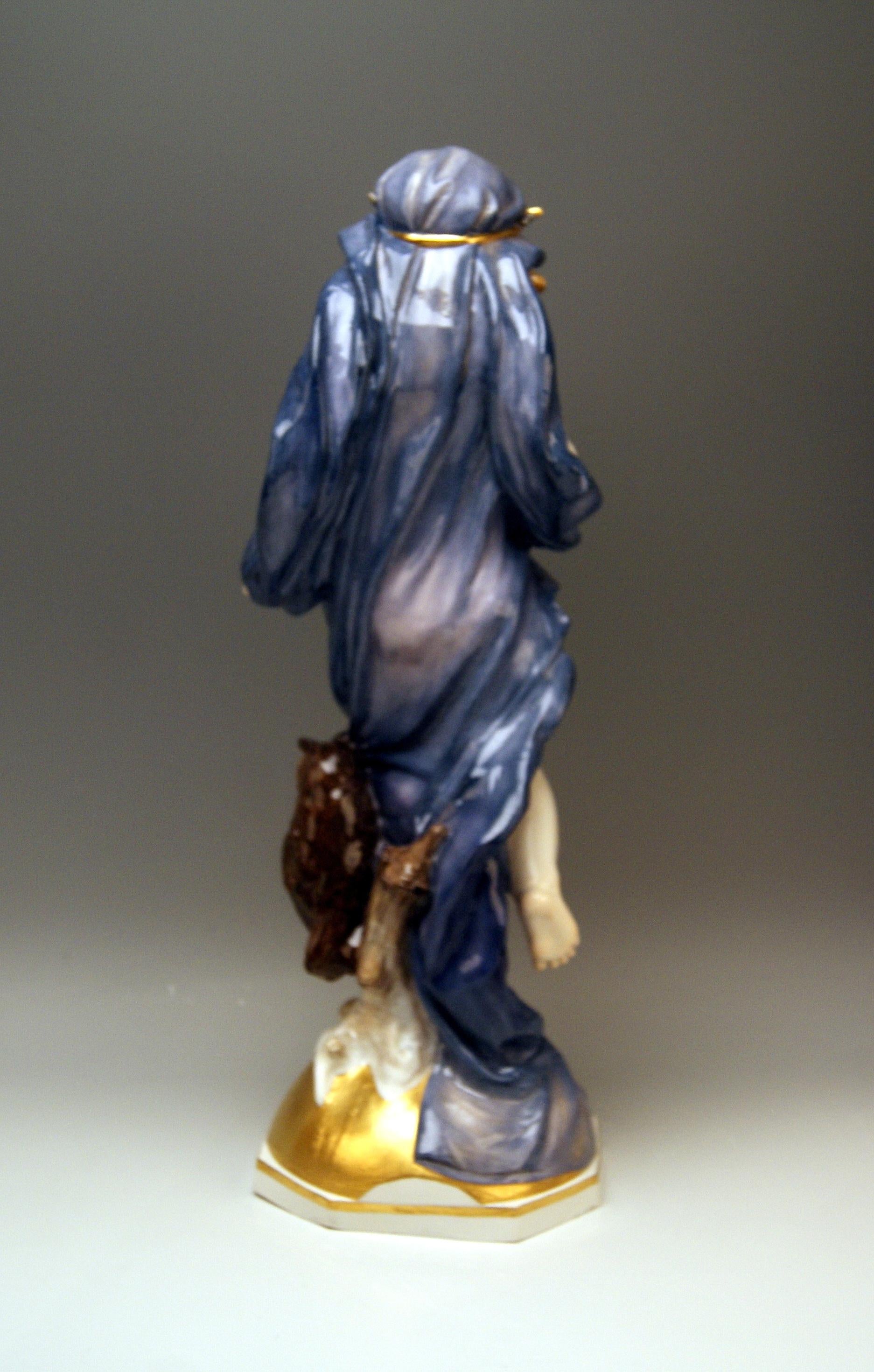 Meissen Figurines Large Pair Day & Night L 134 & L 135 by Schwabe circa 1877 4