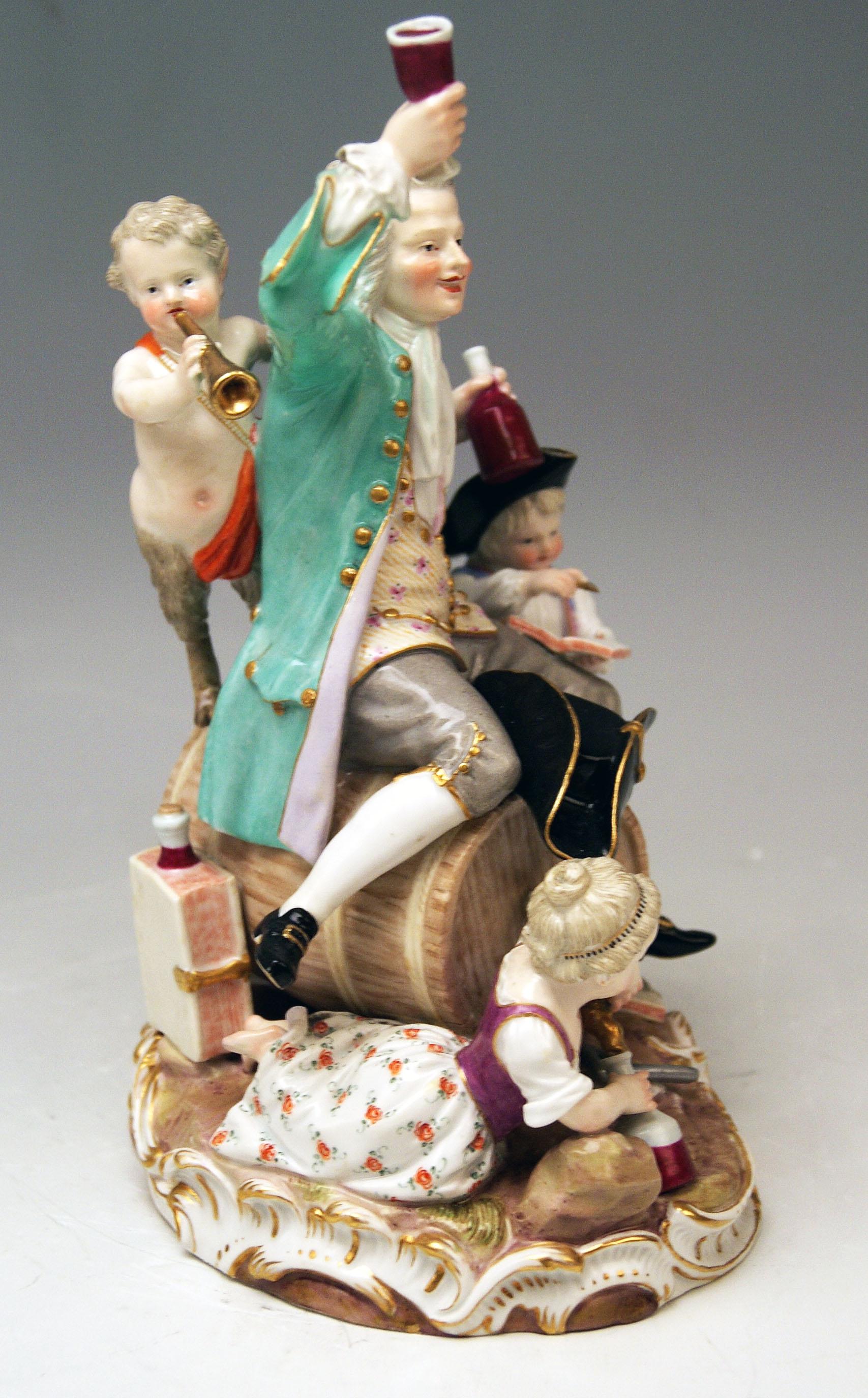 Meissen Figurines The German Bacchus Model D 13 Johann C. Schoenheit, circa 1880 In Good Condition For Sale In Vienna, AT