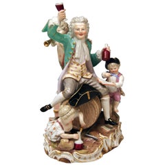 Figurines de Meissen Le Bacchus allemand Modèle D 13 Johann C. Schoenheit, vers 1880