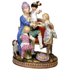 Antique Meissen Figurines the Good Father Model H 98 by Johann Carl Schoenheit