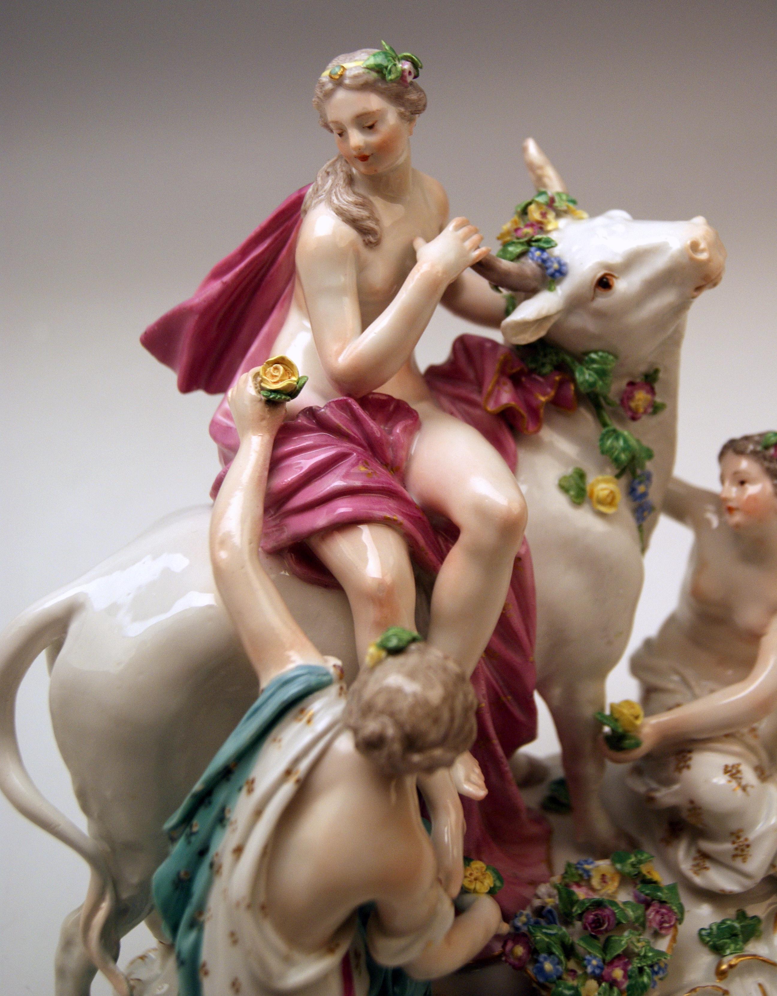 Meissen Figurines The Rape of Europe Model 2697 by Eberlein Made c. 1750 Rococo 3