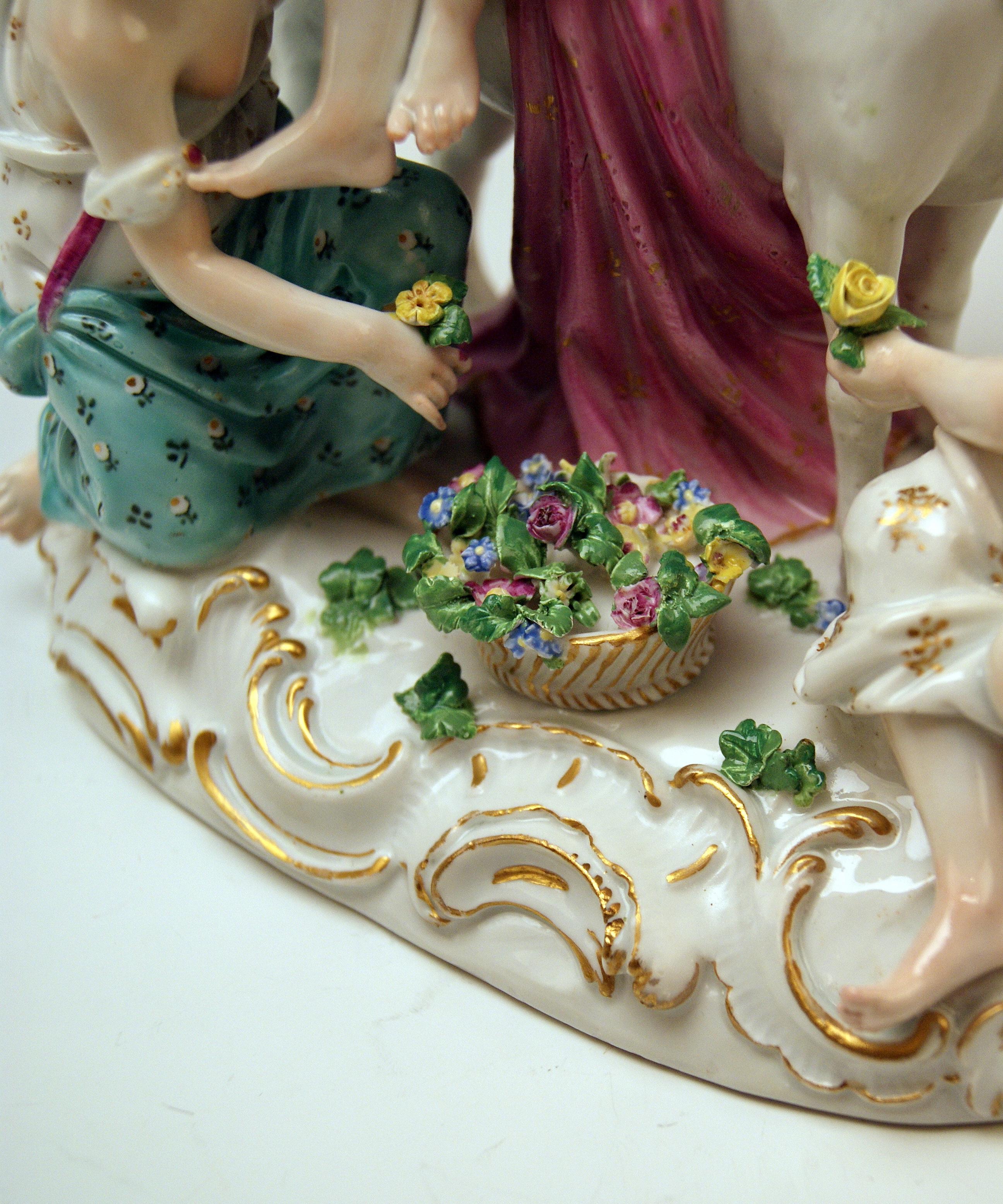 Porcelain Meissen Figurines The Rape of Europe Model 2697 by Eberlein Made c. 1750 Rococo