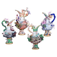 Hervidores de porcelana Meissen Cuatro Elementos