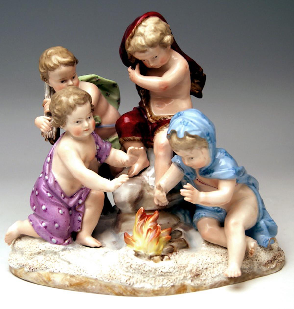 Meissen Four Seasons Figurines by Kaendler, circa 1850 In Excellent Condition In Vienna, AT