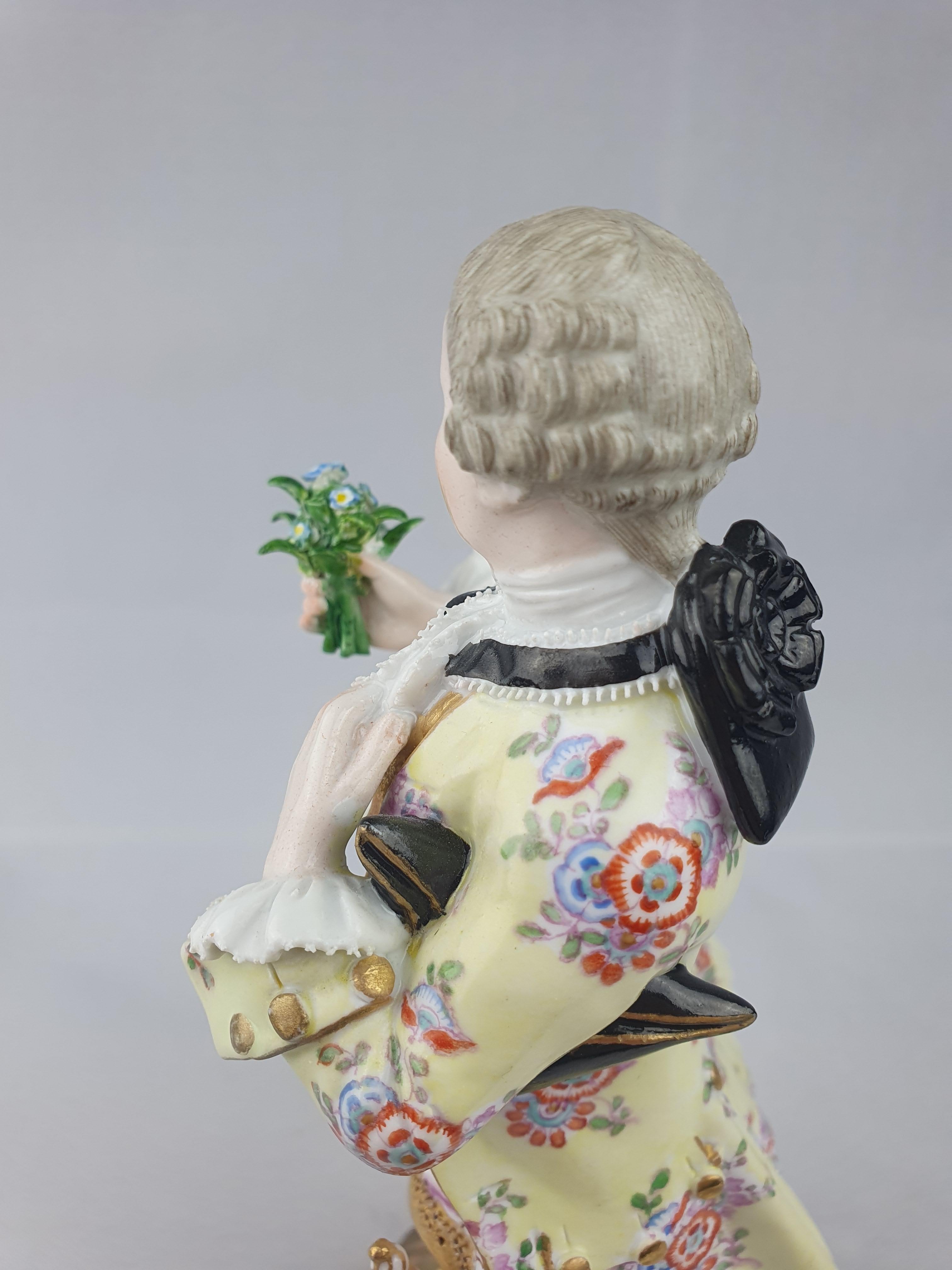 Meissen Gallant Holding Flowers For Sale 1