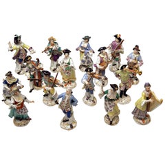 Vintage Meissen Gallant Orchestra Complete Figurines Johann Kaendler Friedrich E. Meyer