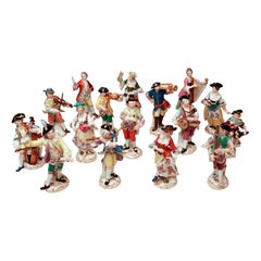 Meissen Gallant Orchestra Complete Figurines Johann Kaendler Friedrich E. Meyer