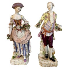 Meissen Gardeners Pair High!, 19th Century
