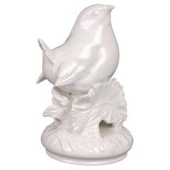 Retro Meissen German Weiss Porcelain Garden Bird Figure