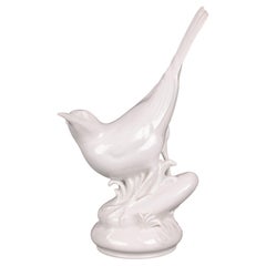 Figura de pájaro estornino de jardín de porcelana alemana Weiss de Meissen
