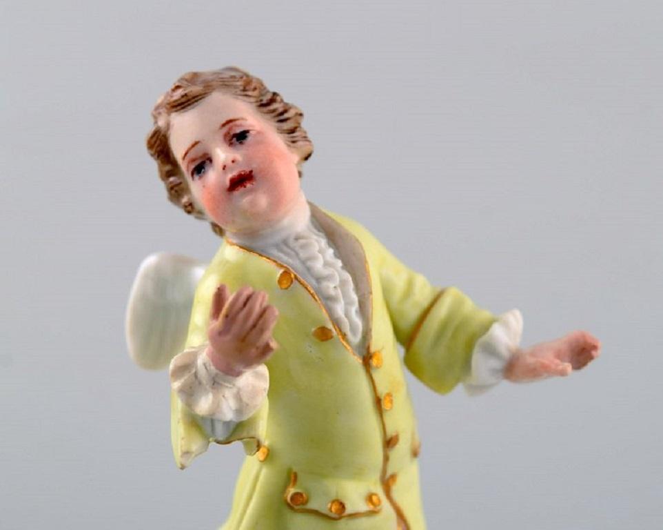 Early 20th Century Meissen, Germany, Antique Hand-Painted Porcelain Figure, Putto. Approx. 1900