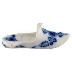 Meissen, Germany, Antique Miniature Slipper in Hand-Painted Porcelain