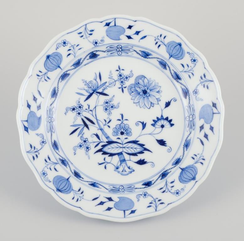 Meissen, Alemania. Patrón Cebolla Azul. Cuatro platos hondos. Alemán en venta