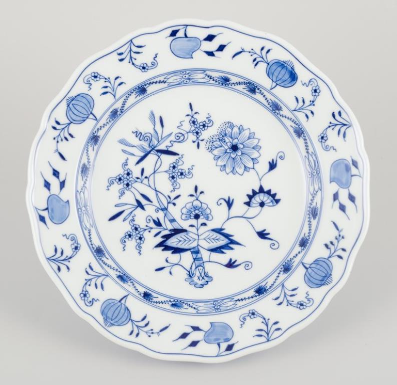 Meissen, Alemania. Patrón Cebolla Azul. Cuatro platos hondos. en Excelente estado para la venta en Copenhagen, DK