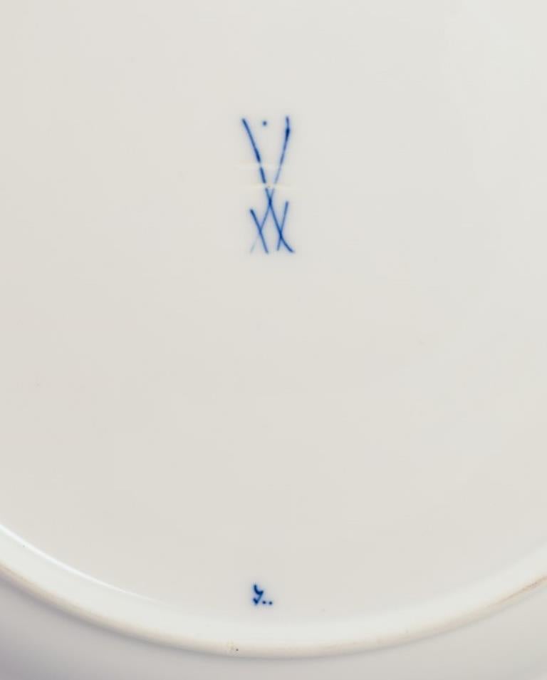 Meissen, Alemania. Patrón Cebolla Azul. Cuatro platos hondos. Porcelana en venta