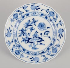 Meissen, Germany. Blue Onion pattern. Four dinner plates.