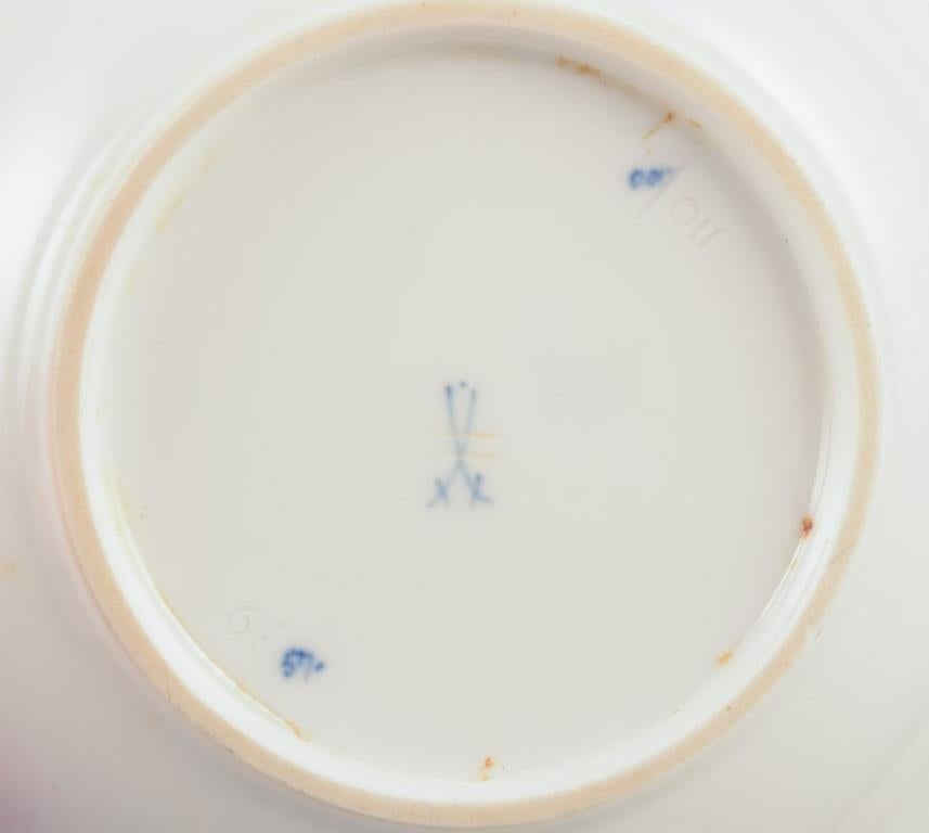 20th Century Meissen, Germany. Blue Onion pattern. Set of ten small bowls in porcelain.