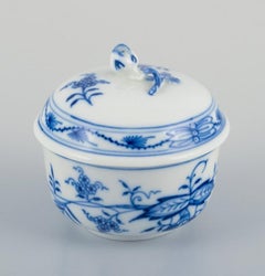 Meissen, Germany, Blue Onion pattern sugar bowl and bowl. MId-20th C.