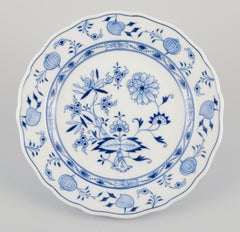 Meissen, Germany. Blue Onion pattern. Three deep dinner plates.