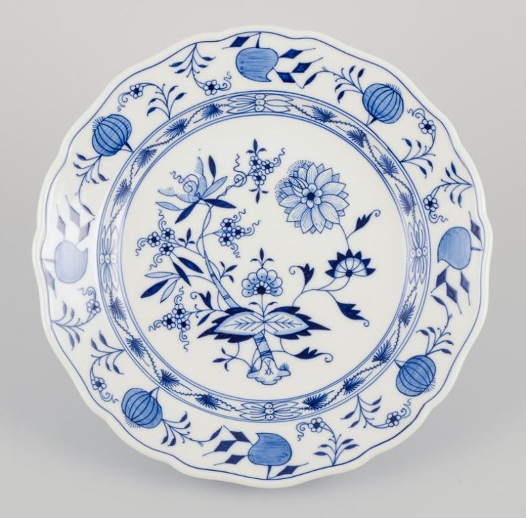 3 Assiettes à Dîner Meissen Motif Oignon Bleu - Porcelaine Allemagne - Occasion Parfait état