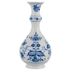 Meissen, Germany, Blue Onion Pattern Vase in Porcelain. Mid-20th Century